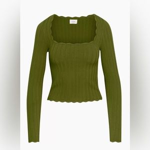 Aritzia Wilfred Parcel Sweater NWT Grotto Green
